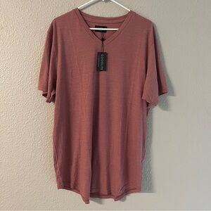 Goodlife Men’s Ash Rose Pink Short Sleeve V-Neck T-Shirt Size XXL Soft Comfy NWT